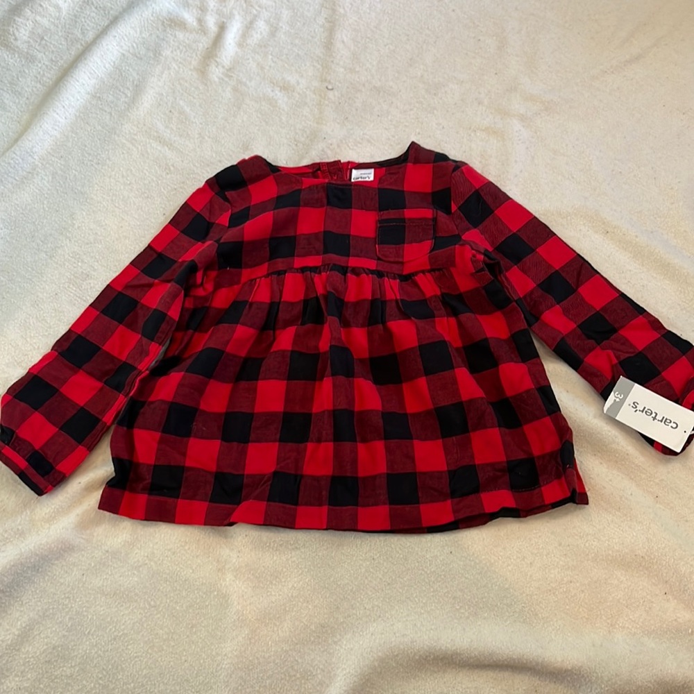 Plaid long sleeve top/dress!